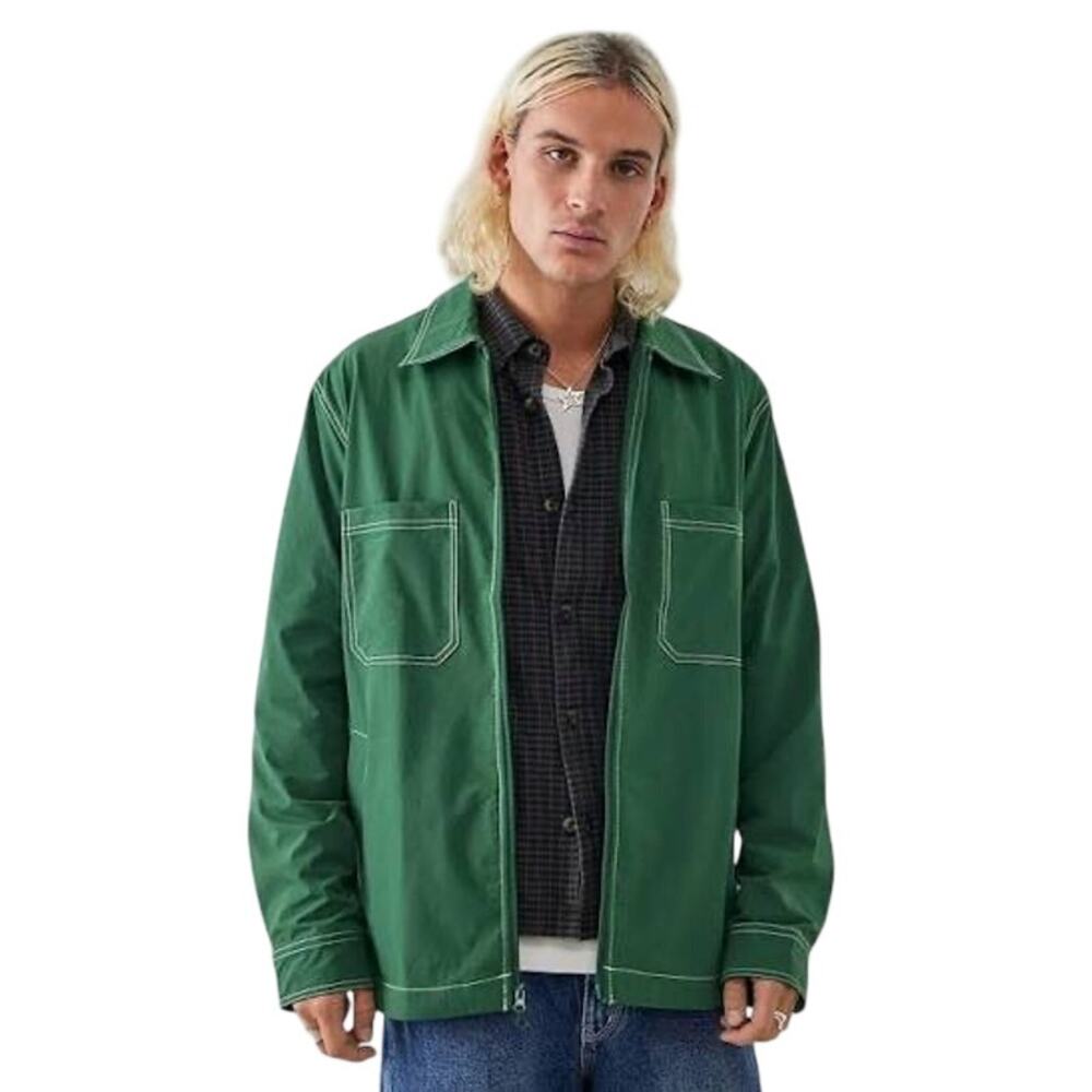 Urban Outfitters Green Lightweight Shirt Jacket